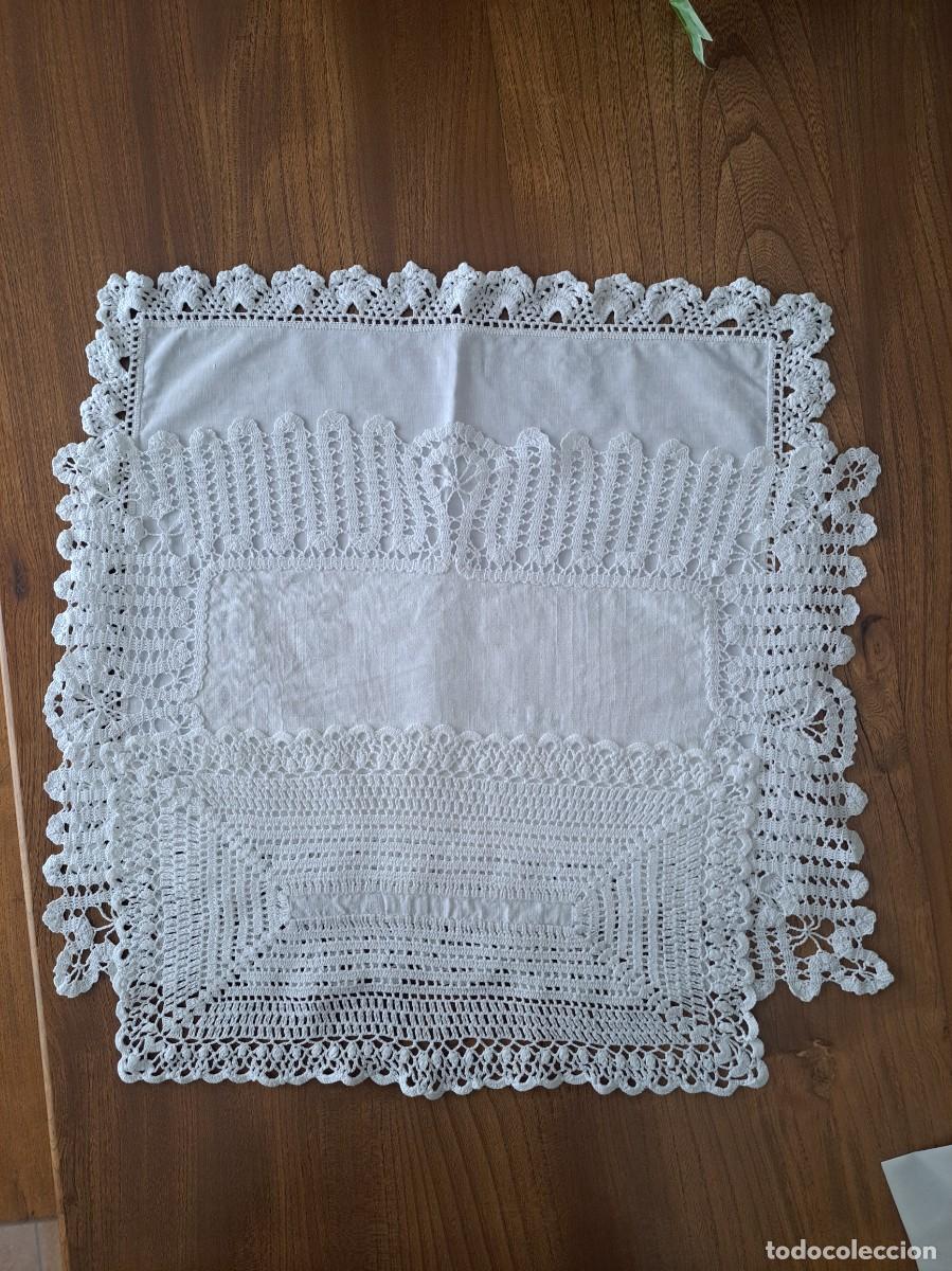 Antig&uuml;edades: TRES TAPETES O CUBREBANDEJAS DE CROCHET artesanal
