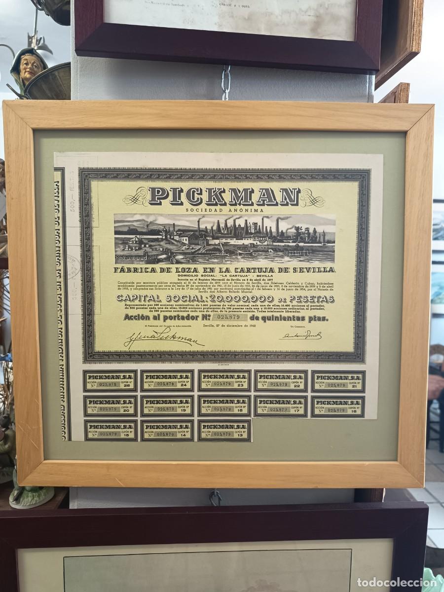 Antig&uuml;edades: Cuadro Acci&oacute;n Pickman S. A