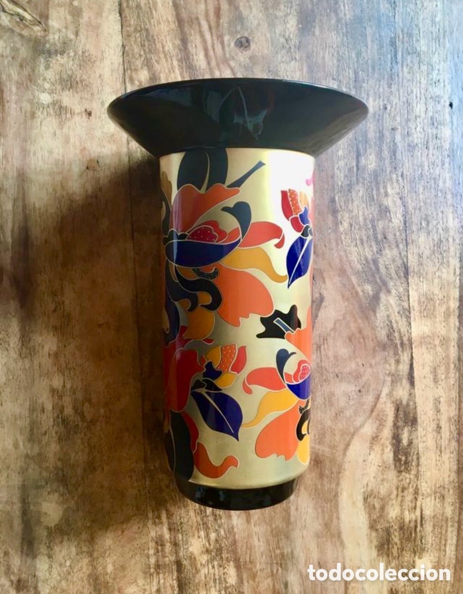 Antig&uuml;edades: Jarron Rosenthal porcelana negra