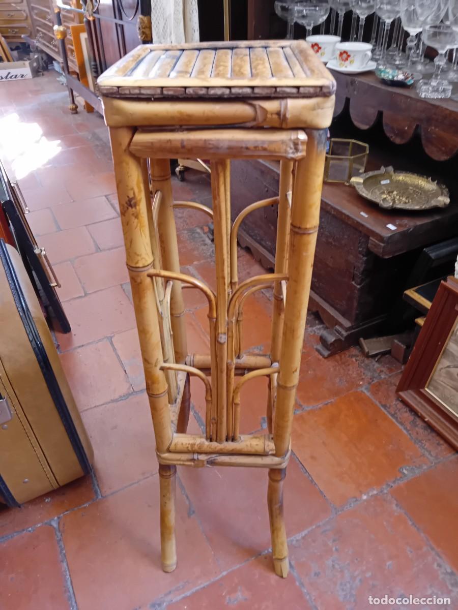 Antig&uuml;edades: Pedestal de bamb&uacute; siglo XX