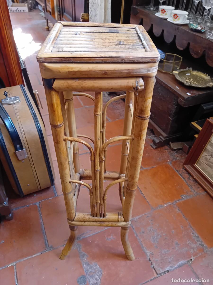 Antig&uuml;edades: Pedestal de bamb&uacute; siglo XX - Foto 4