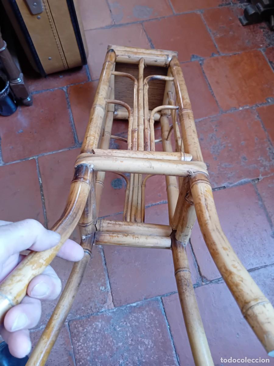 Antig&uuml;edades: Pedestal de bamb&uacute; siglo XX - Foto 6