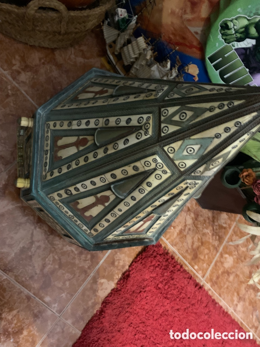 Antig&uuml;edades: Arca &aacute;rabe hueso y metal octogonal - Foto 5