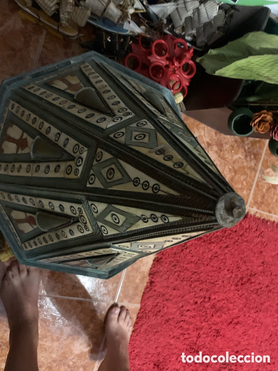 Antig&uuml;edades: Arca &aacute;rabe hueso y metal octogonal - Foto 6