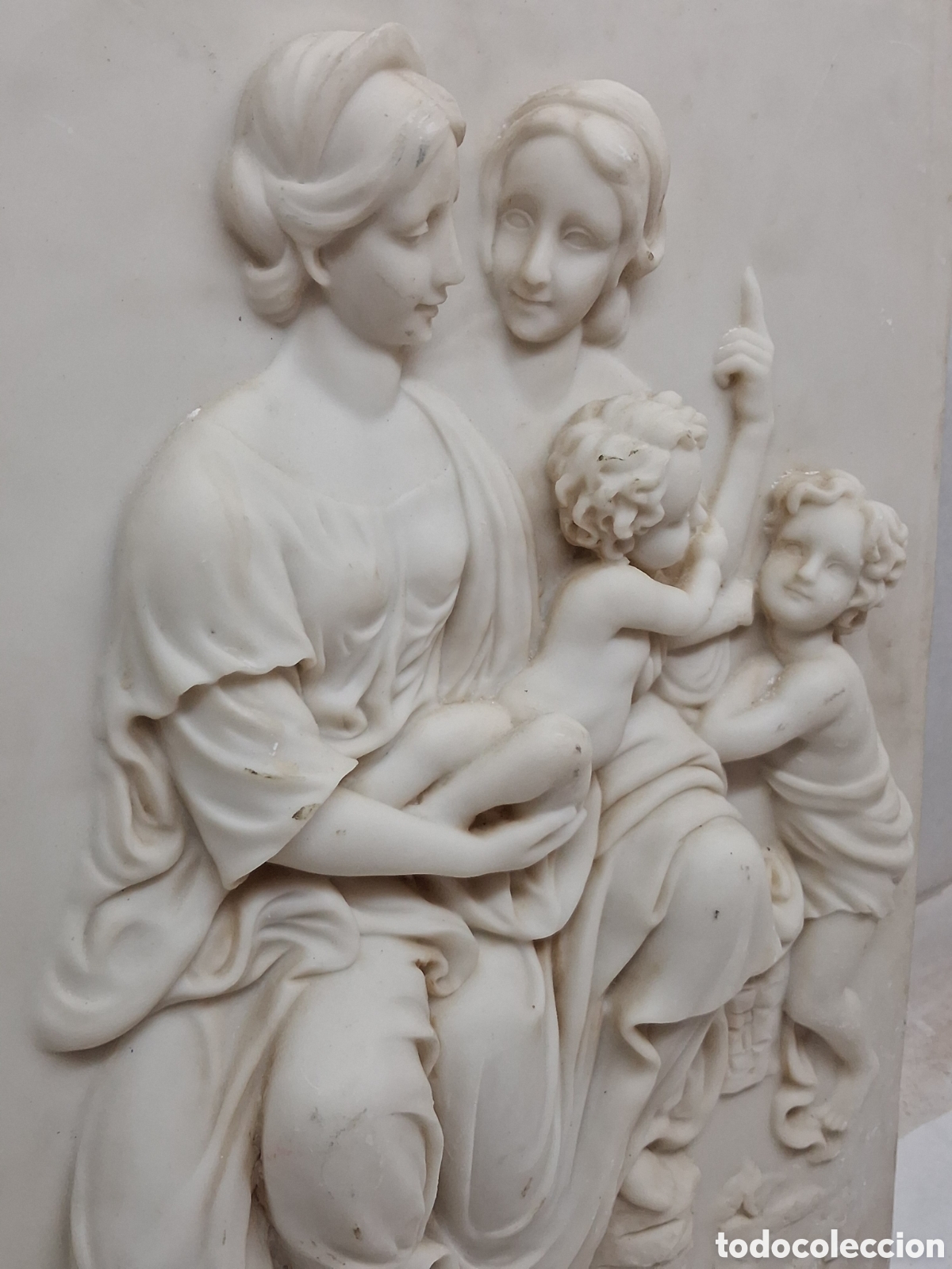 Antig&uuml;edades: virgen de la silla. altorrelieve - Foto 2