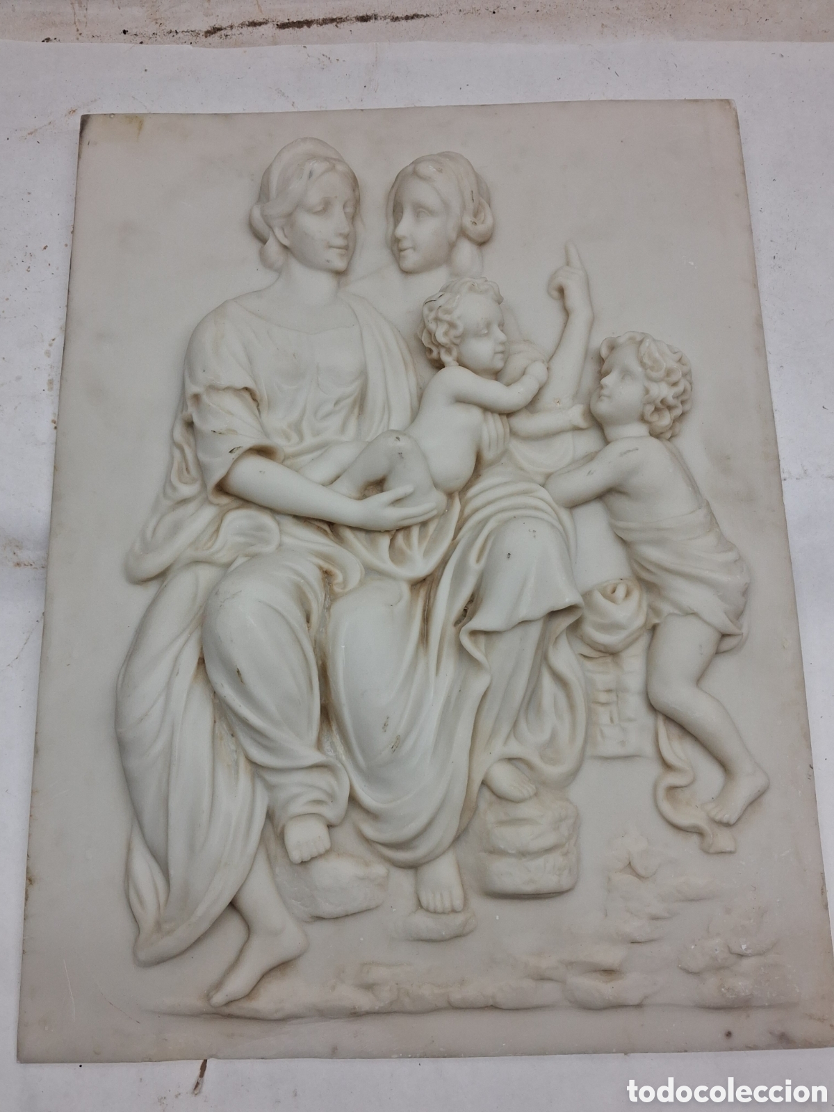 Antig&uuml;edades: virgen de la silla. altorrelieve - Foto 3