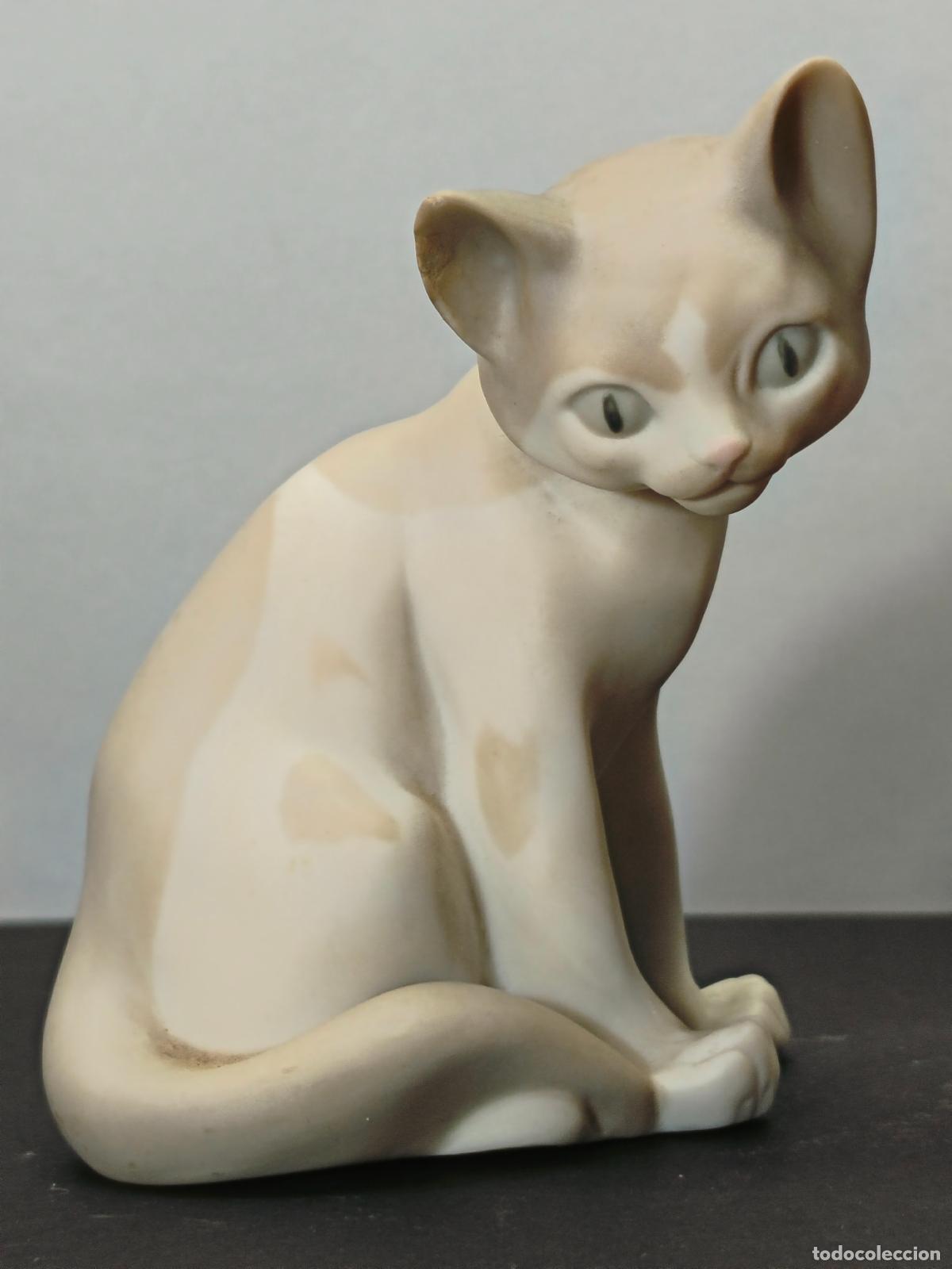Antig&uuml;edades: Precioso gato de porcelana - gatito siam&eacute;s