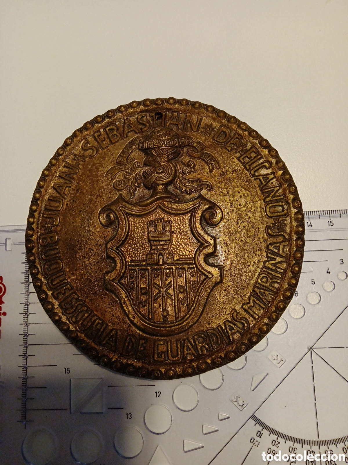 Antig&uuml;edades: Placa de bronce Buque escuela Juan Sebasti&aacute;n de Elcano