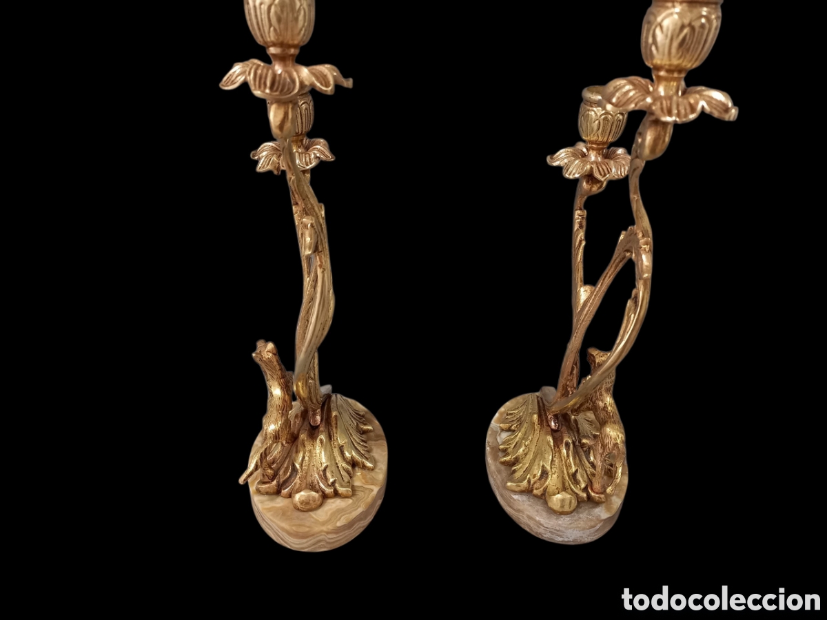 Antig&uuml;edades: Pareja de candelabros - Foto 3