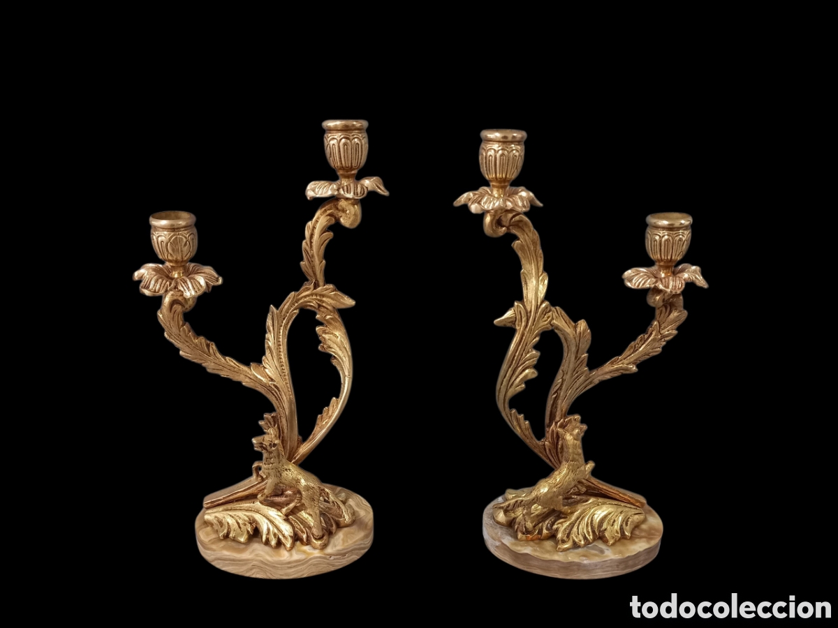 Oggetti Antichi: Pareja de candelabros