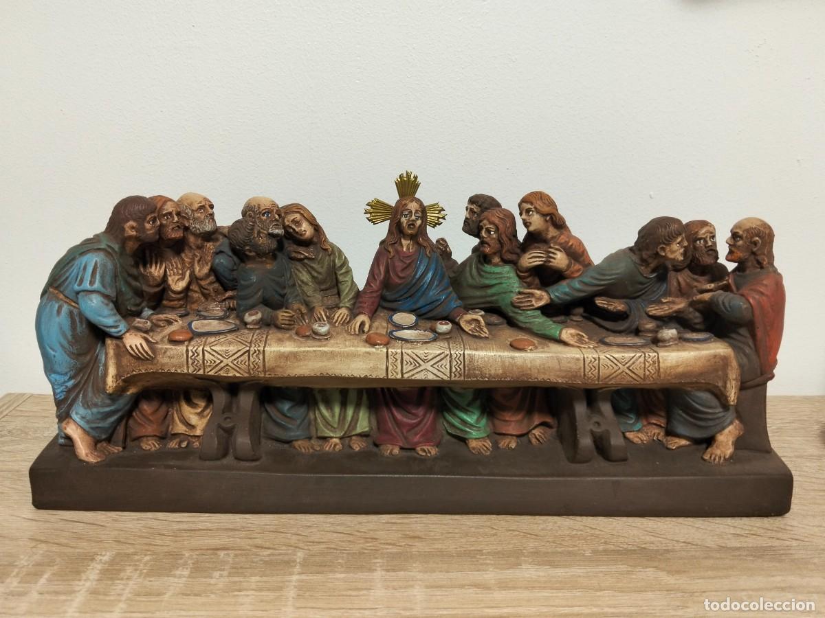 Antig&uuml;edades: Devota, antigua y exclusiva imagen santa cena de olot