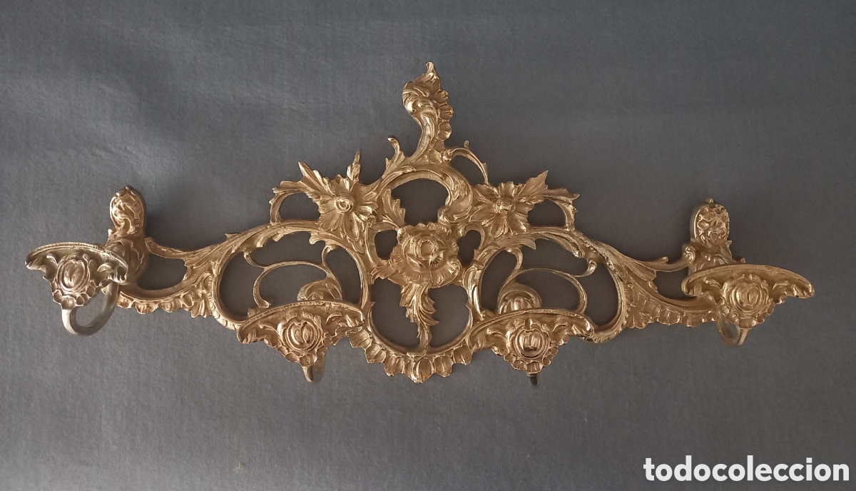 Antig&uuml;edades: Precioso perchero de bronce
