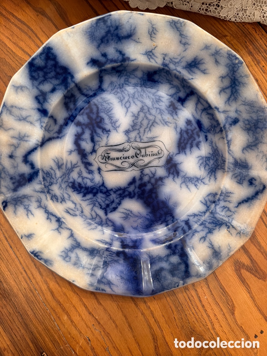 Antig&uuml;edades: Plato rameado de sargadelos