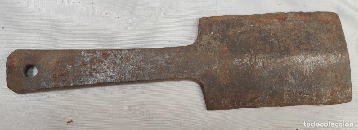Antig&uuml;edades: ANTIGUA ESPALMADERA DE HIERRO PARA APLASTAR ABLANDAR O ESTIRAR LA CARNE, 24 CM