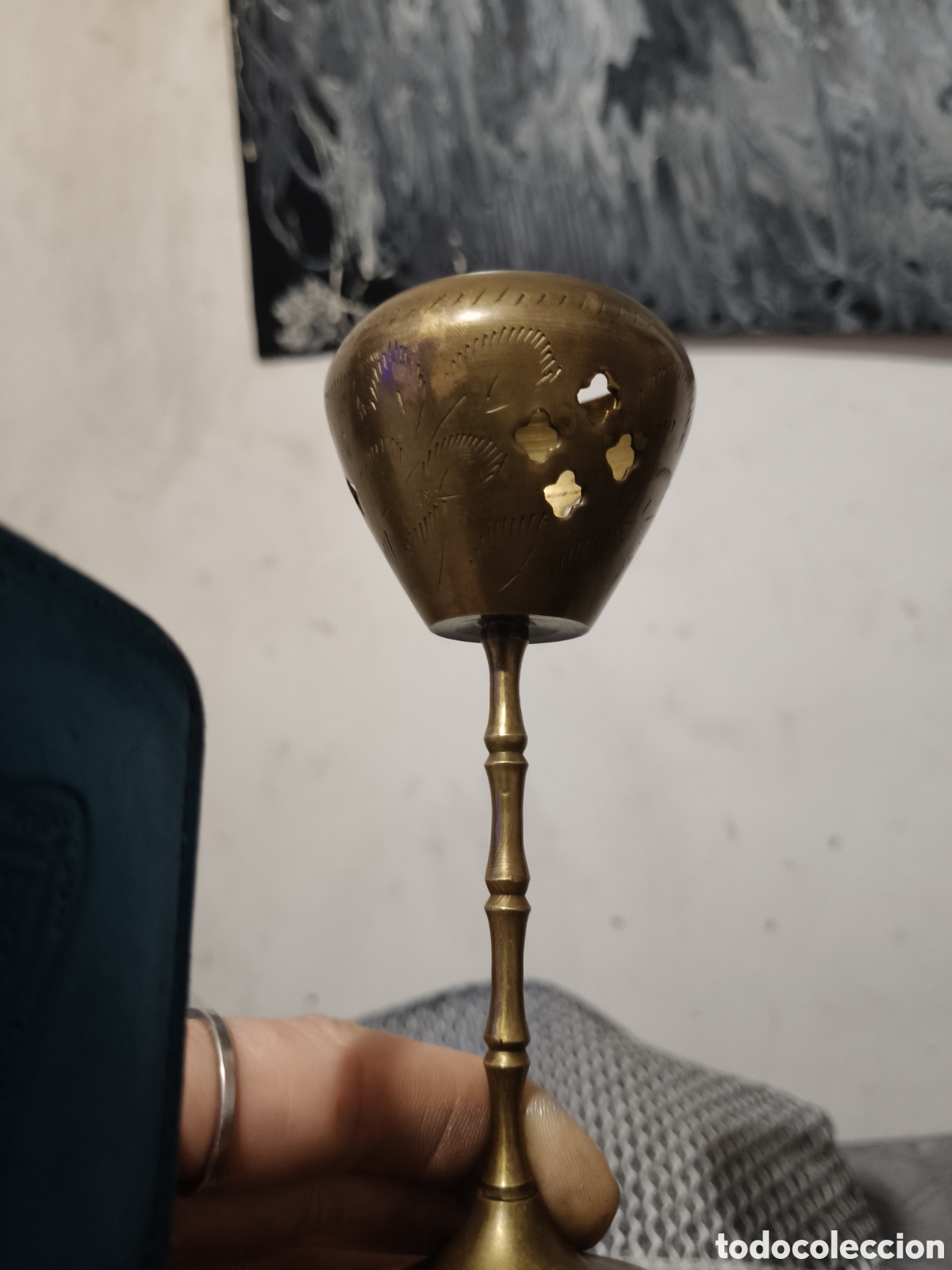 Antig&uuml;edades: quemador lat&oacute;n macizo - Foto 3