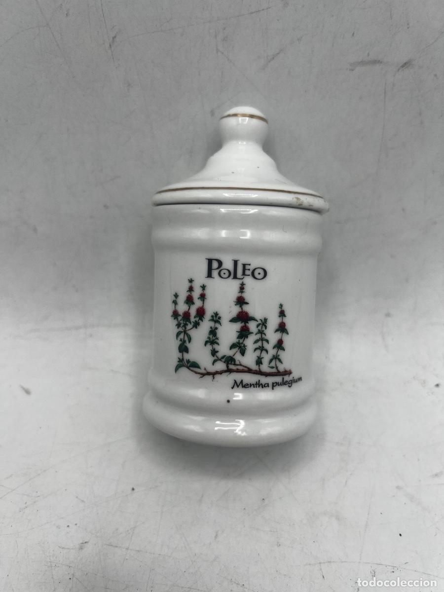 Antig&uuml;edades: BOTE FARMACIA CER&Aacute;MICA. POLEO. 10,5 X 5,5 CM.