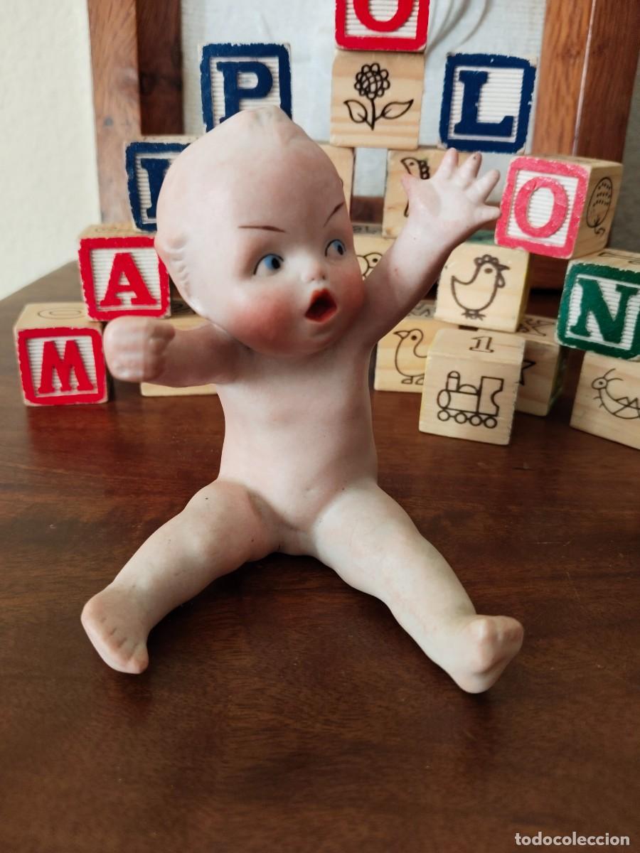 Antig&uuml;edades: Precioso ni&ntilde;o Beb&eacute; querub&iacute;n. Biscuit. - Foto 2