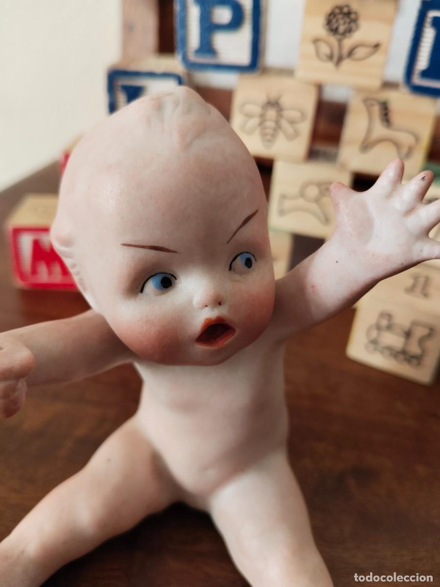 Antig&uuml;edades: Precioso ni&ntilde;o Beb&eacute; querub&iacute;n. Biscuit. - Foto 3