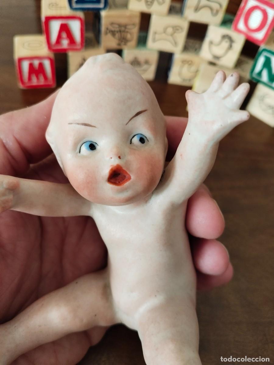 Antig&uuml;edades: Precioso ni&ntilde;o Beb&eacute; querub&iacute;n. Biscuit. - Foto 4