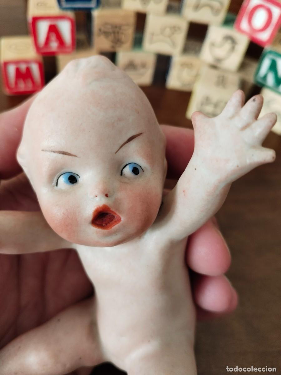 Antig&uuml;edades: Precioso ni&ntilde;o Beb&eacute; querub&iacute;n. Biscuit. - Foto 5