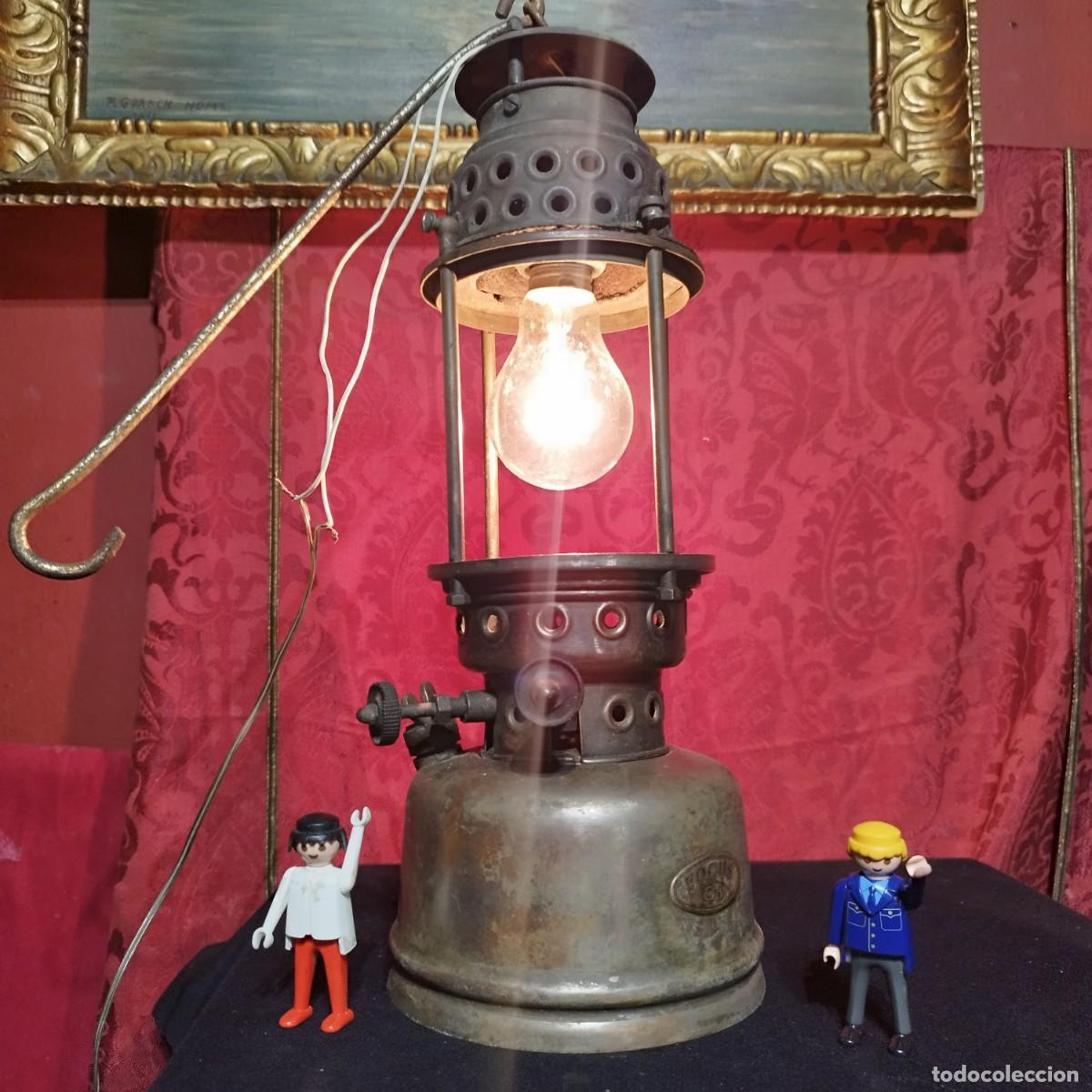 Antig&uuml;edades: LAMPARA FAROL DE INTERIOR FOCUS MODELO 08 - ELECTRIFICADO - - Foto 2