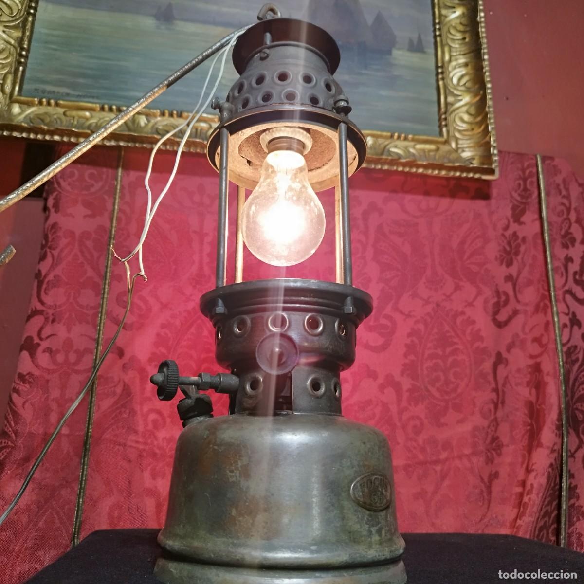 Antig&uuml;edades: LAMPARA FAROL DE INTERIOR FOCUS MODELO 08 - ELECTRIFICADO - - Foto 12