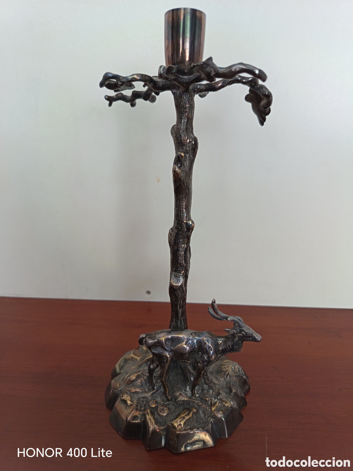 Antig&uuml;edades: Candelabro de bronce Valenti