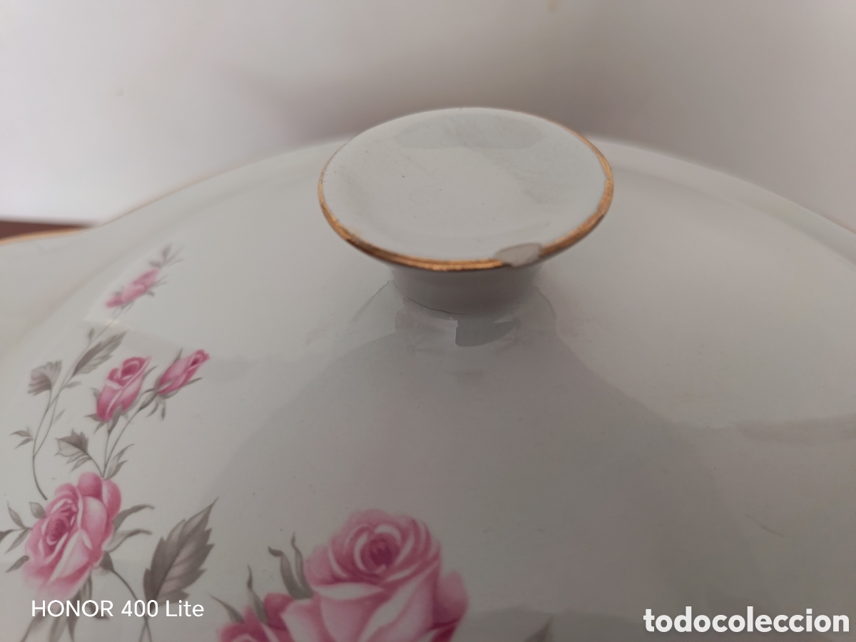 Antig&uuml;edades: Sopera con tapa de porcelana - Foto 8