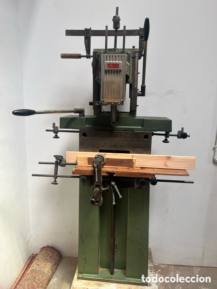 Antig&uuml;edades: Antigua M&aacute;quina Escopleadora / Caja y Espiga &ndash; Herramienta Industrial de Carpinter&iacute;a