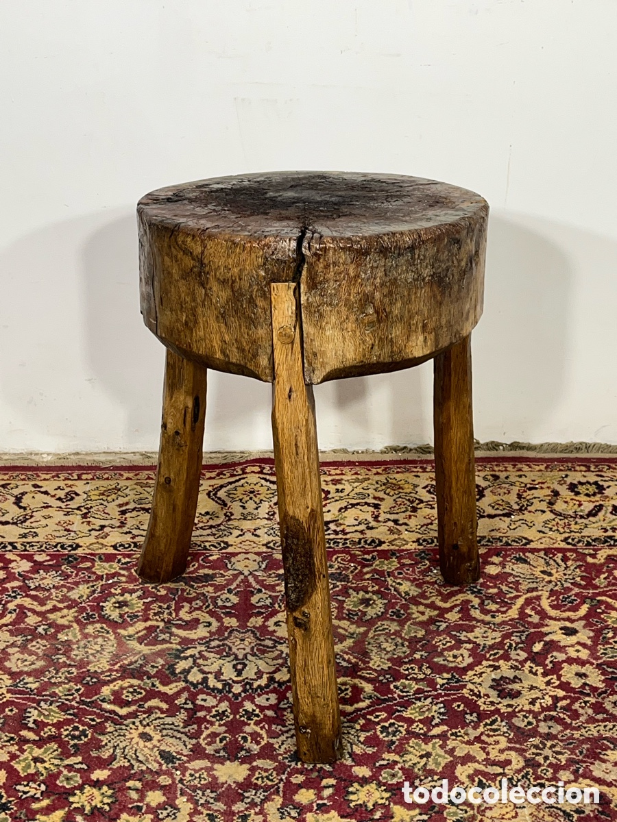 Antig&uuml;edades: Antiguo Tajo de Carnicero en madera de encina