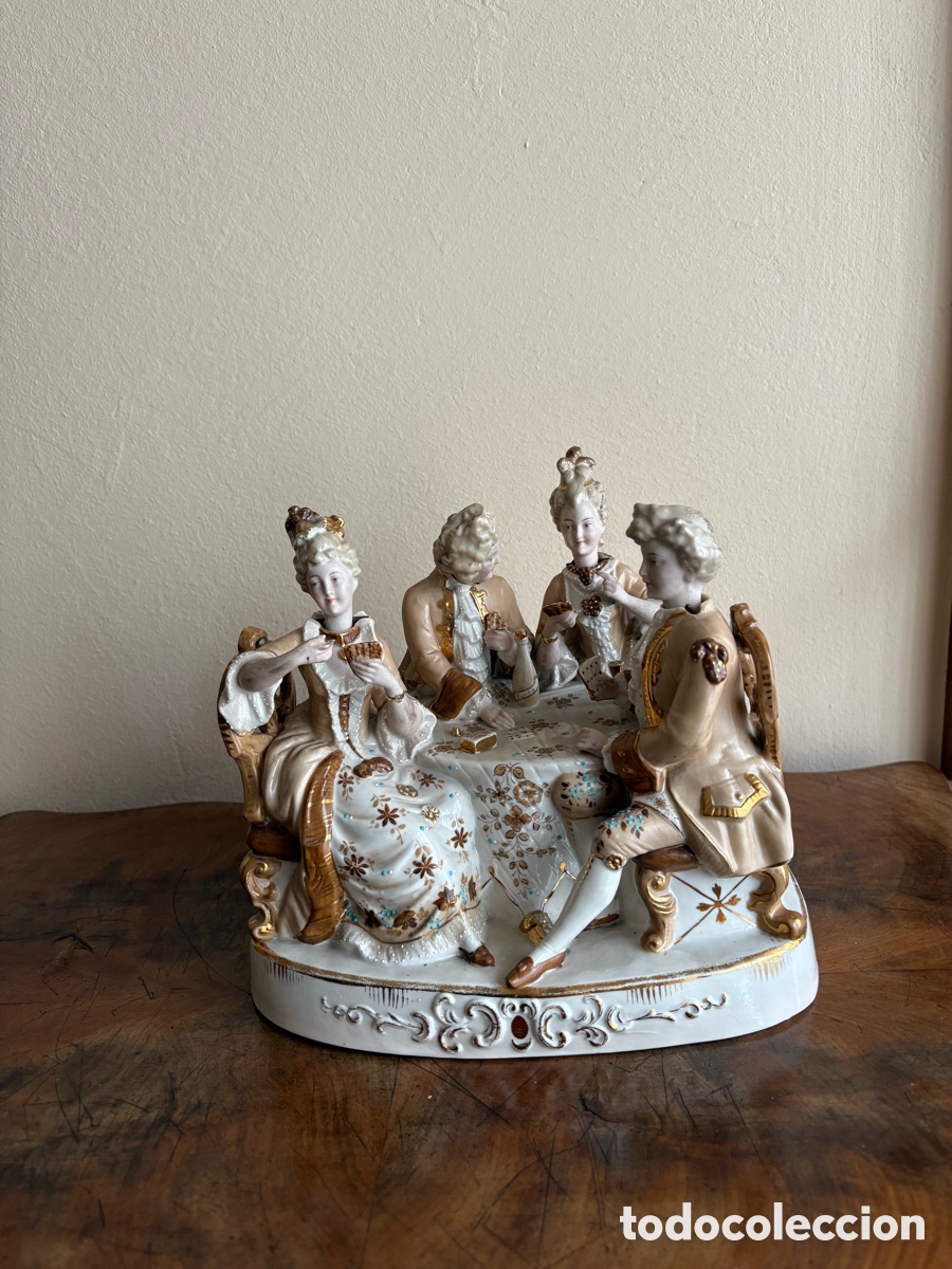 Antig&uuml;edades: Figura porcelana estilo Luis XV , rococo