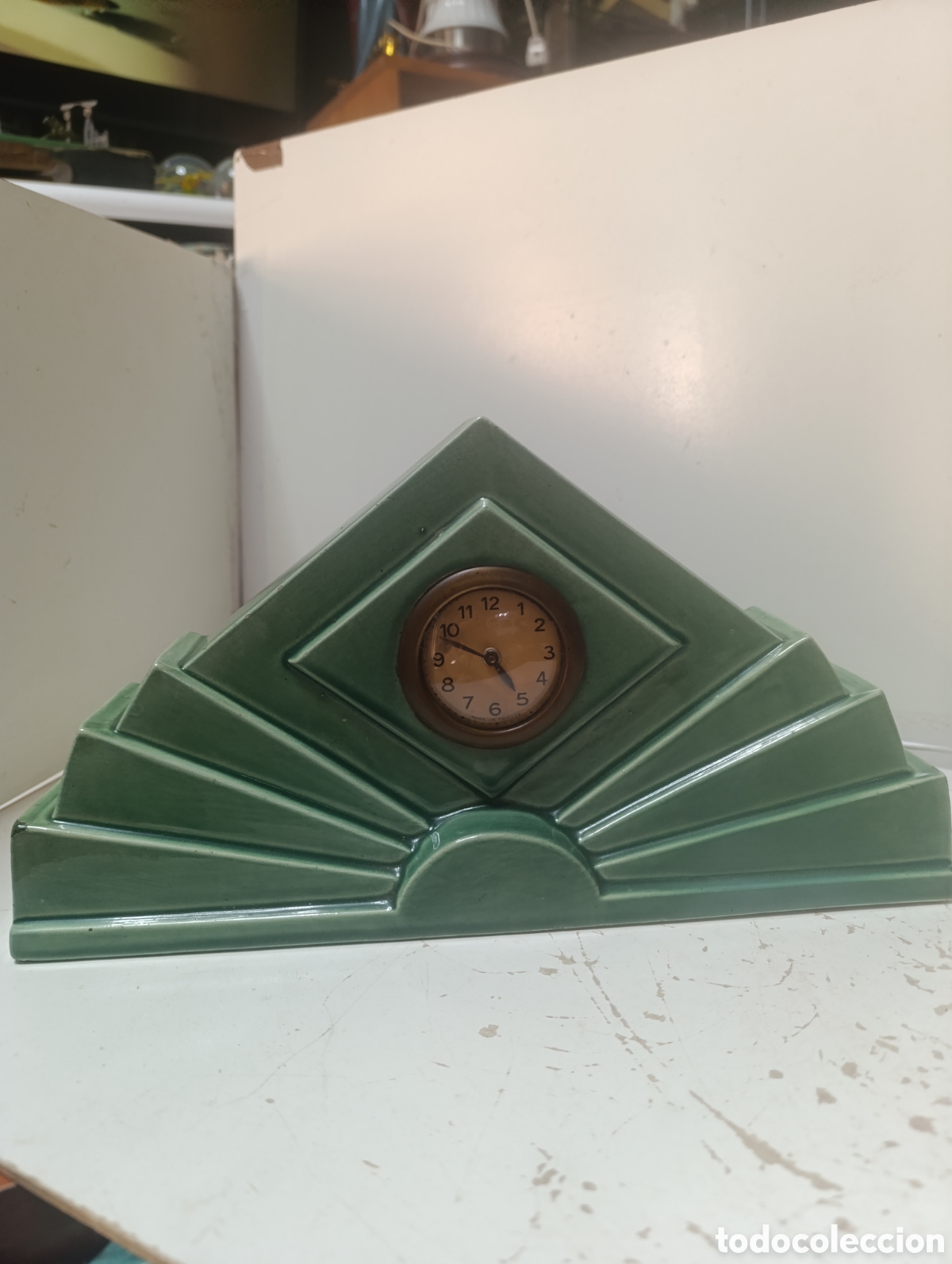 Antig&uuml;edades: Reloj Art D&eacute;co Cer&aacute;mica St. Cl&eacute;ment Francia A&ntilde;os 30 (Mod. 810)