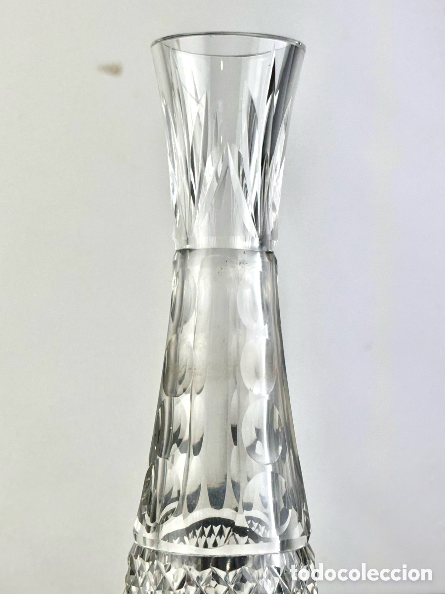 Antig&uuml;edades: VIOLETERO CRISTAL TALLADO Y PLATA - Foto 3