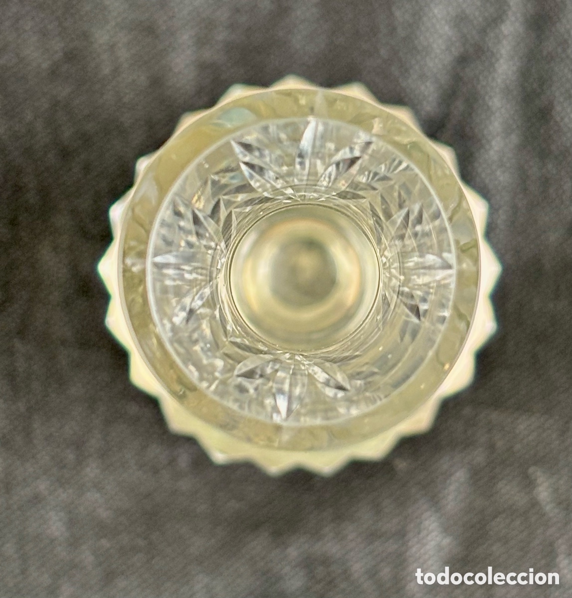 Antig&uuml;edades: VIOLETERO CRISTAL TALLADO Y PLATA - Foto 5
