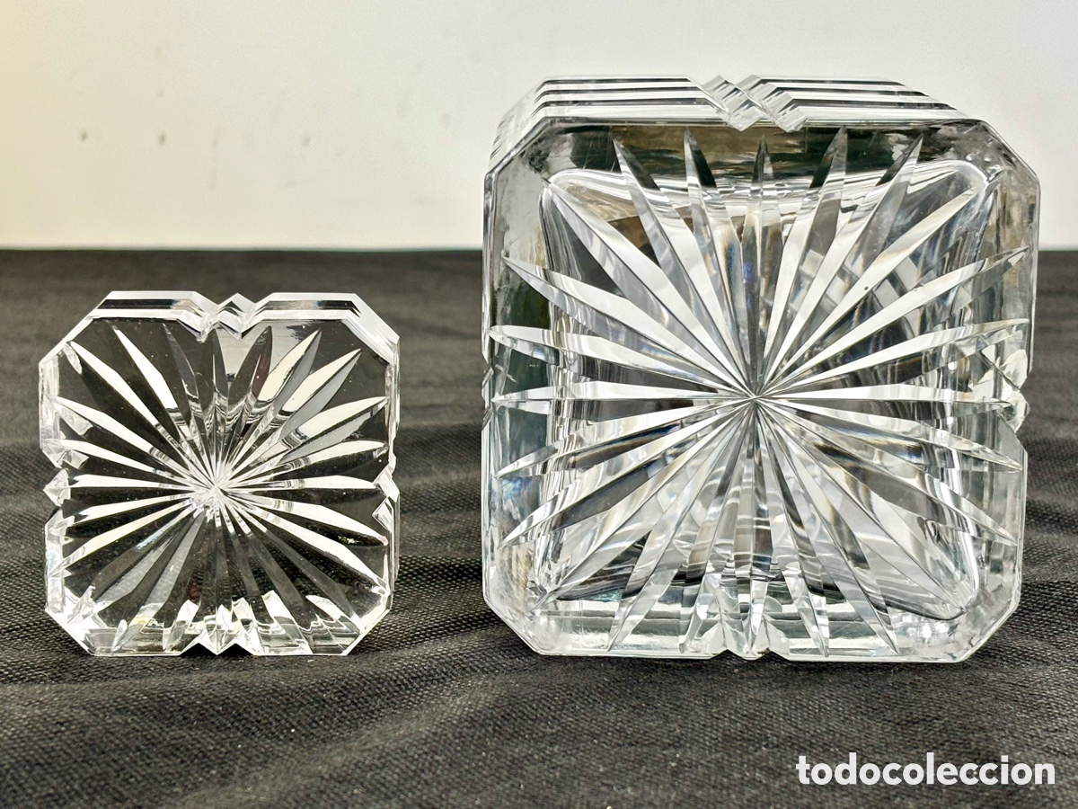 Antig&uuml;edades: BOTELLA LICORERA DE CRISTAL TALLADO Y PLATA - Foto 7