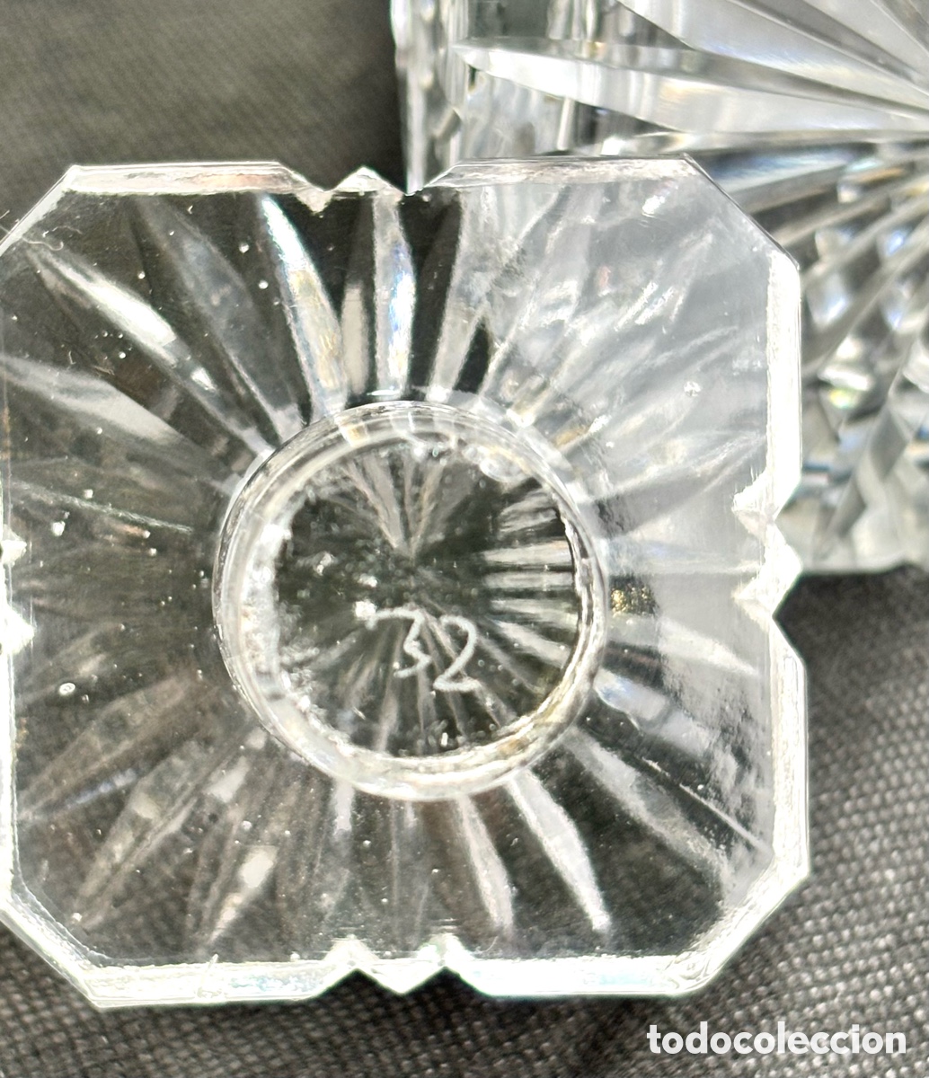 Antig&uuml;edades: BOTELLA LICORERA DE CRISTAL TALLADO Y PLATA - Foto 8