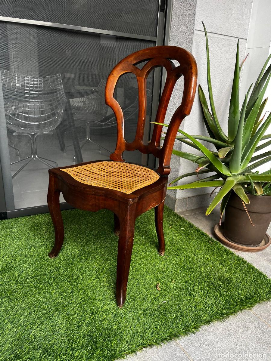 Antig&uuml;edades: Conjunto 6 Sillas Isabelinas Madera - Foto 2