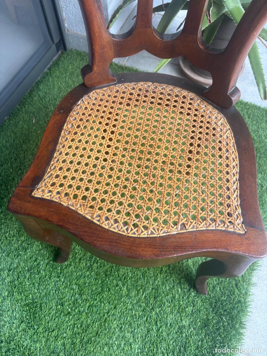 Antig&uuml;edades: Conjunto 6 Sillas Isabelinas Madera - Foto 3
