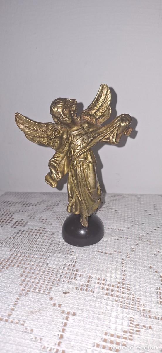 Antig&uuml;edades: Antiguo angel querubin en bronce y baquelita