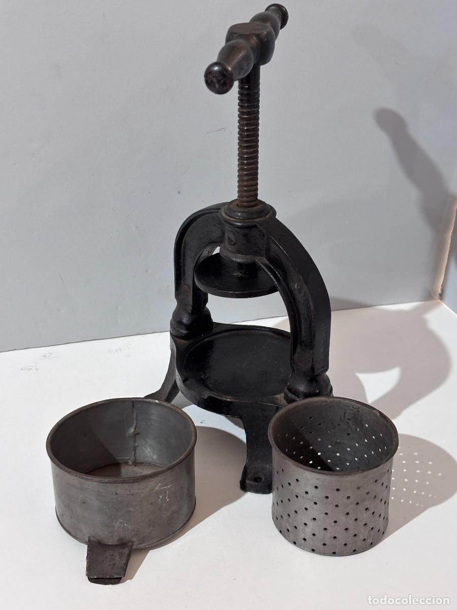 Antig&uuml;edades: Almazara manual hierro fundido pieza funcional - Foto 5