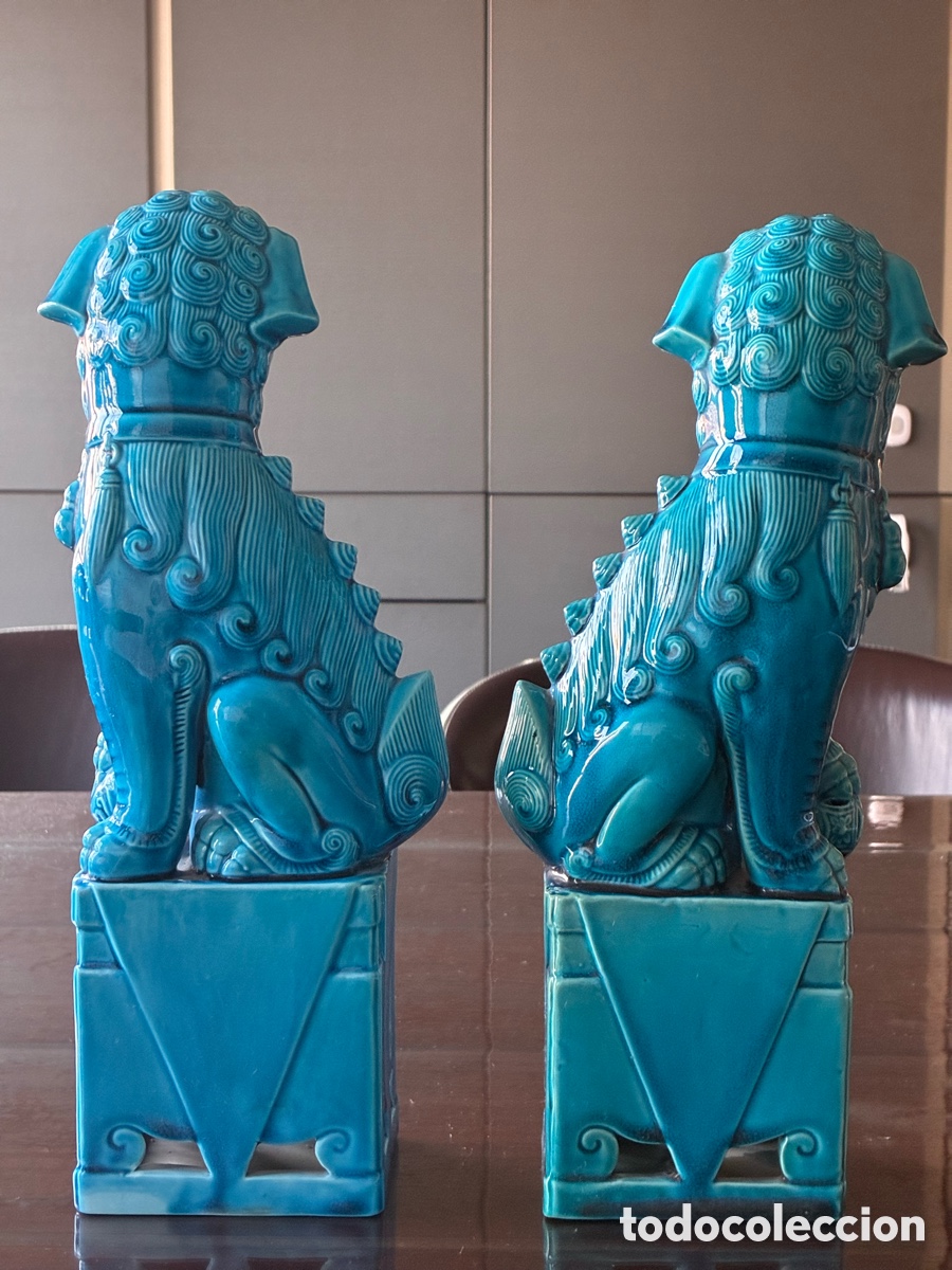 Antig&uuml;edades: Pareja de perros Foo dogs - Foto 4