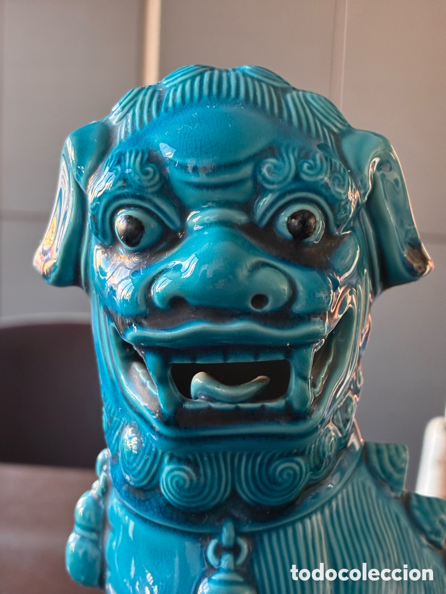 Antig&uuml;edades: Pareja de perros Foo dogs - Foto 6
