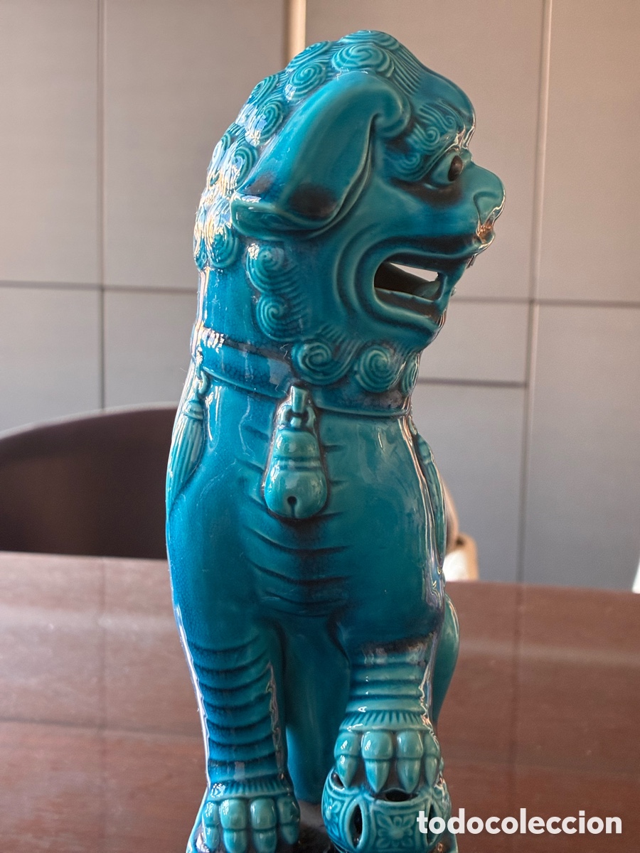 Antig&uuml;edades: Pareja de perros Foo dogs - Foto 7