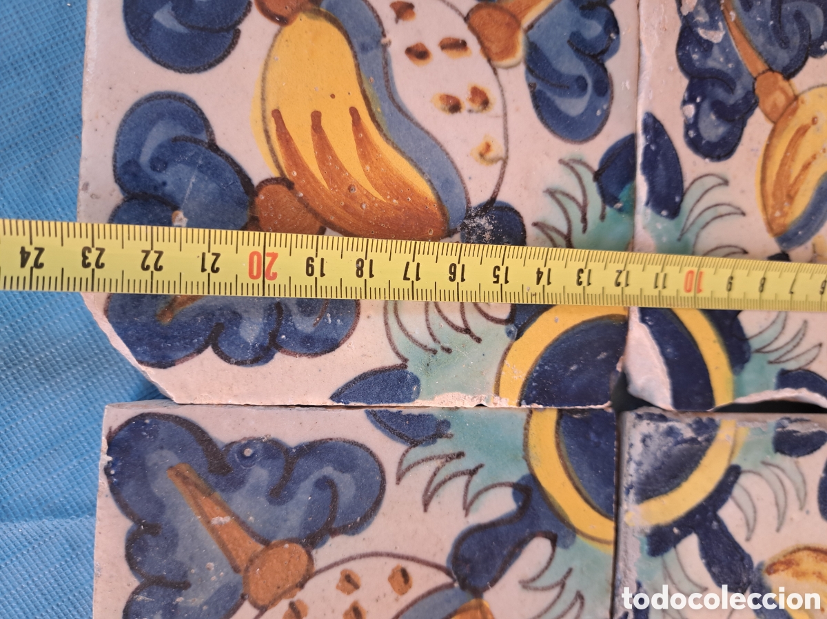 Antig&uuml;edades: Conjunto de azulejos siglo xviii - Foto 2