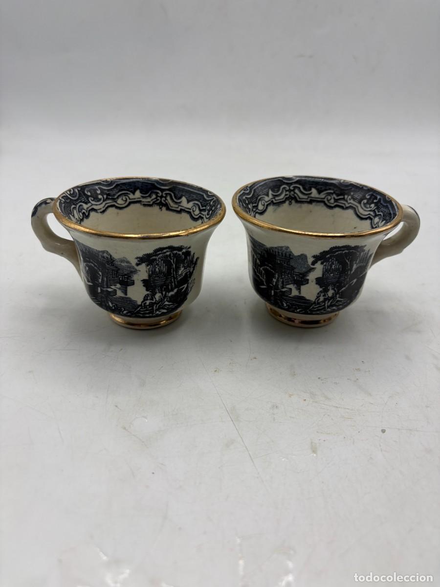 Antig&uuml;edades: 2 ANTIGUAS TAZAS DE CAF&Eacute; PICKMAN LA CARTUJA DE SEVILLA