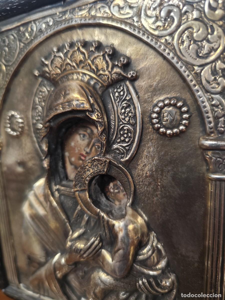 Antig&uuml;edades: Icono de la Virgen Mar&iacute;a en plata - Foto 5