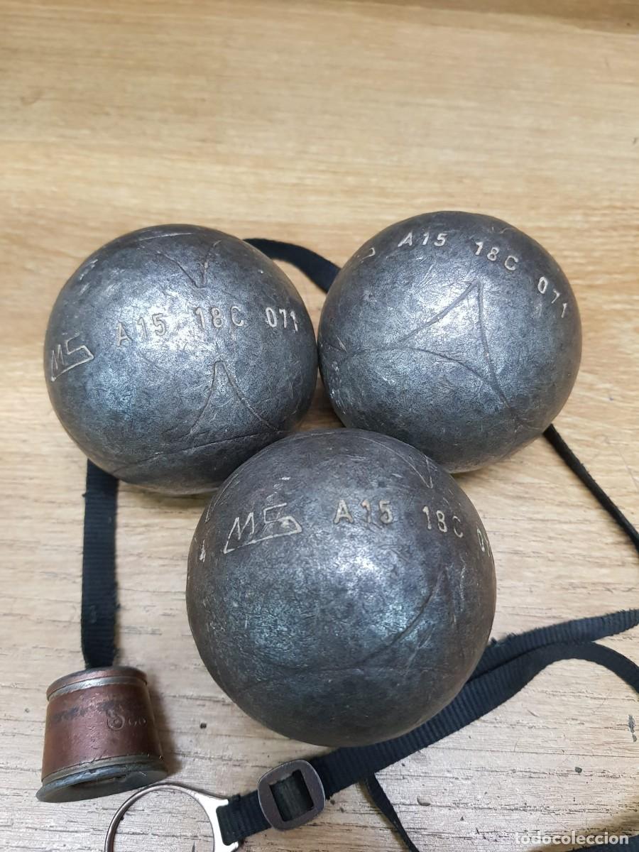 Antig&uuml;edades: ANTIGUO JUEGO DE 3 BOLAS DE PETANCA