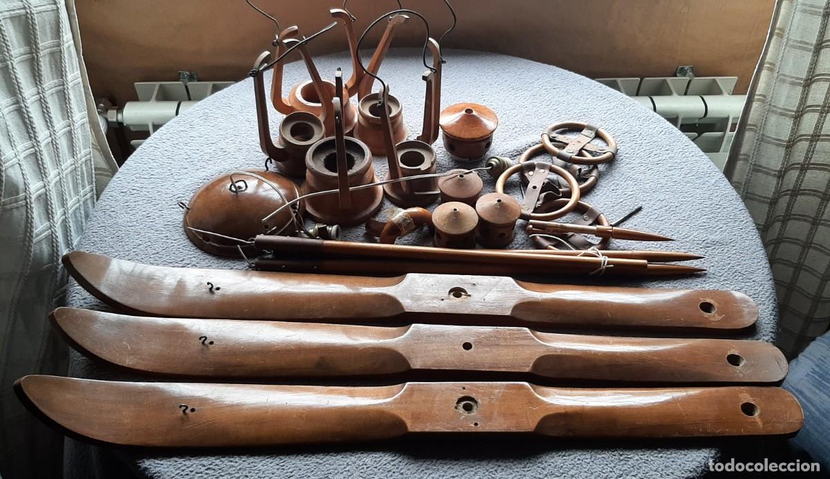 Antig&uuml;edades: L&aacute;mpara de Techo de Aspas Mid-Century Modern - Estilo R&uacute;stico Alpino / Ski Chalet (A&ntilde;os 50-60)