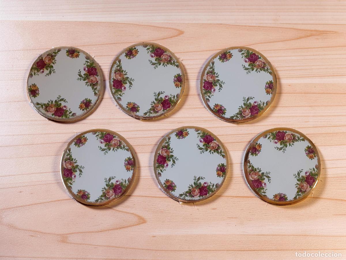 Antig&uuml;edades: Raro 6 posavasos de porcelana Royal Albert Old Country Roses