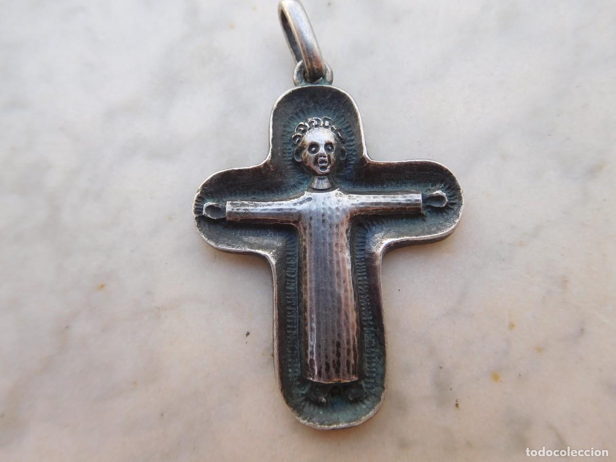 Antig&uuml;edades: Crucifijo antiguo de plata ni&ntilde;o Jes&uacute;s